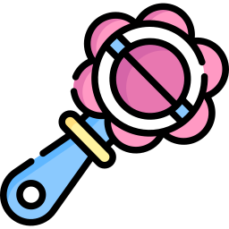 Baby rattle icon