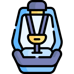 Baby car seat icon