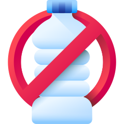 No plastic bottles icon