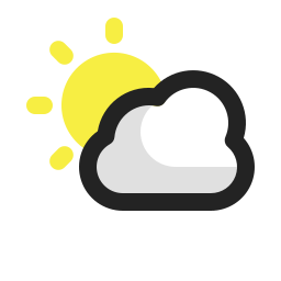 Sun cloud icon