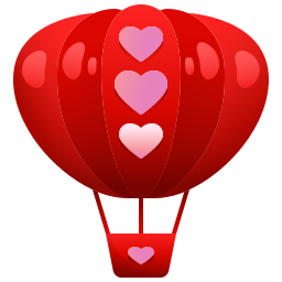 Hot air balloon icon