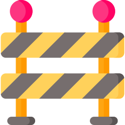 Road barrier icon