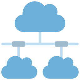 sieć w chmurze ikona