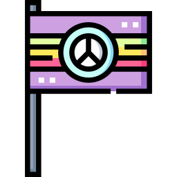 Peace flag icon