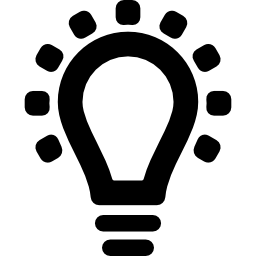 Lightbulb interface symbol icon