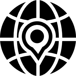 symbole de la grille de la terre avec un espace réservé Icône