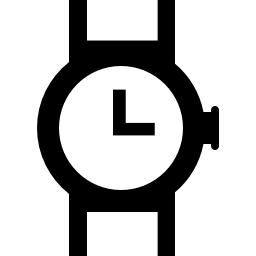 Wristwatch of circular design icon