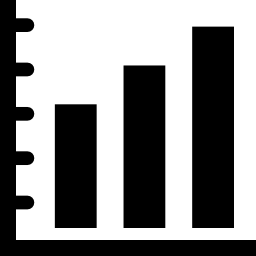 grafica a barre ascendenti per il business icona