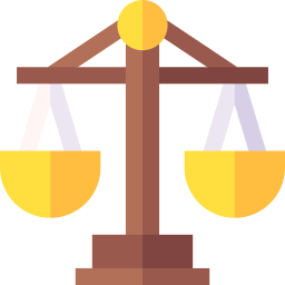 Justice scale icon