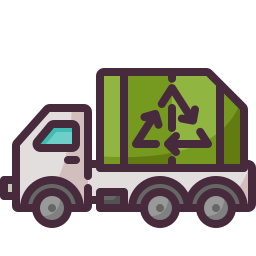 Recycling truck icon