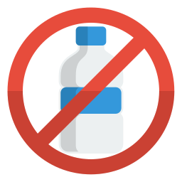 No plastic bottles icon