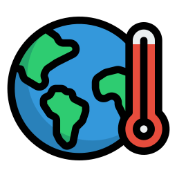 le réchauffement climatique Icône