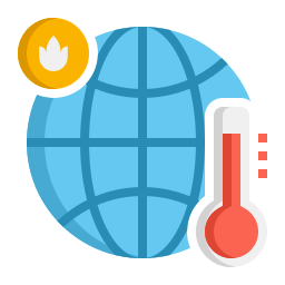 le réchauffement climatique Icône