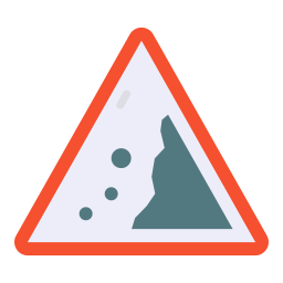 Falling rocks icon