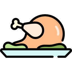 Roast chicken icon