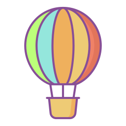 Hot air balloon icon