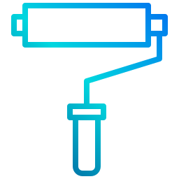 rullo per dipingere icona
