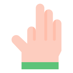 Three fingers icon