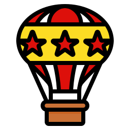 Hot air balloon icon