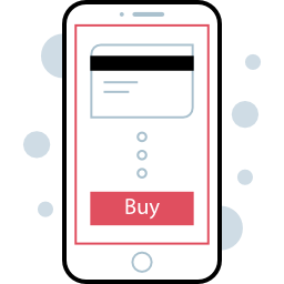 Mobile shopping icon