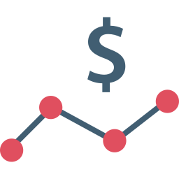 gráfico de linha Ícone