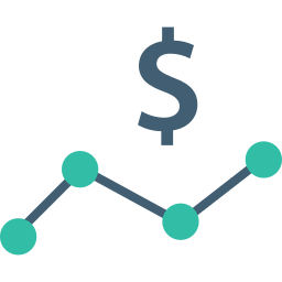 gráfico de linha Ícone