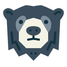 Spectacled bear icon