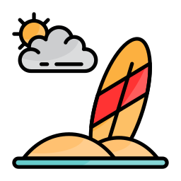 Surfing board icon