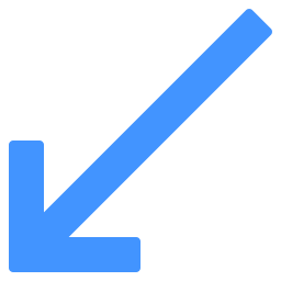 Down left arrow icon