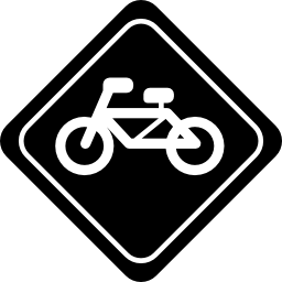 Ökologisches fahrradtransportsignal icon