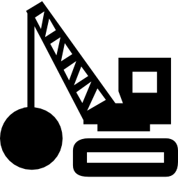 transport d'outils de démolition avec boule de poids Icône