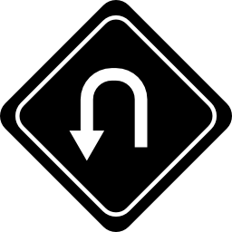 kurvenpfeilsignal des verkehrs icon