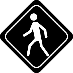 wanderer verkehrssignal der rautenform icon