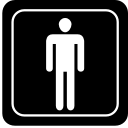 Man signal in square icon