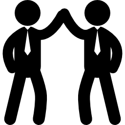 high five entre dois empresários Ícone