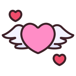 Heart wings icon