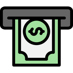 Money withdrawal icon