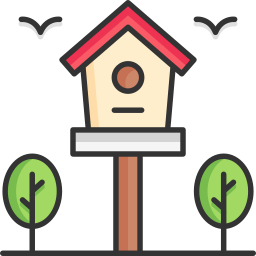 Bird house icon