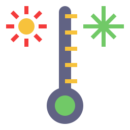 controllo della temperatura icona