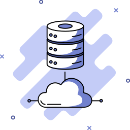 Cloud database icon