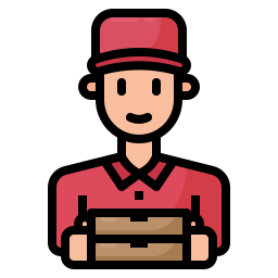 Delivery man icon