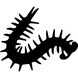 Millipede silhouette icon