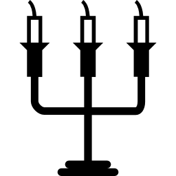 drei kerzen kandelaber der wohnzimmerverzierung icon