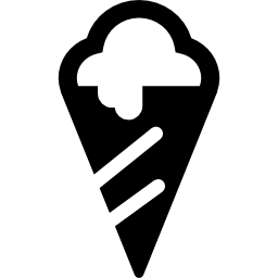 Ice cream cone of summer beach icon