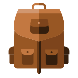 Leather bag icon