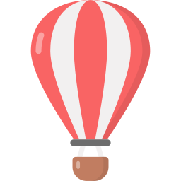 Hot air balloon icon