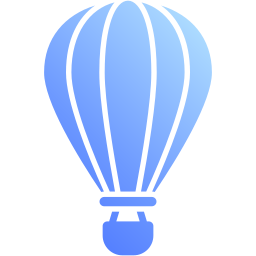 Hot air balloon icon