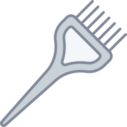 brosse de teinture pour les cheveux Icône