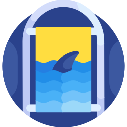 Shark warning icon