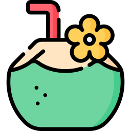 Coconut drink icon